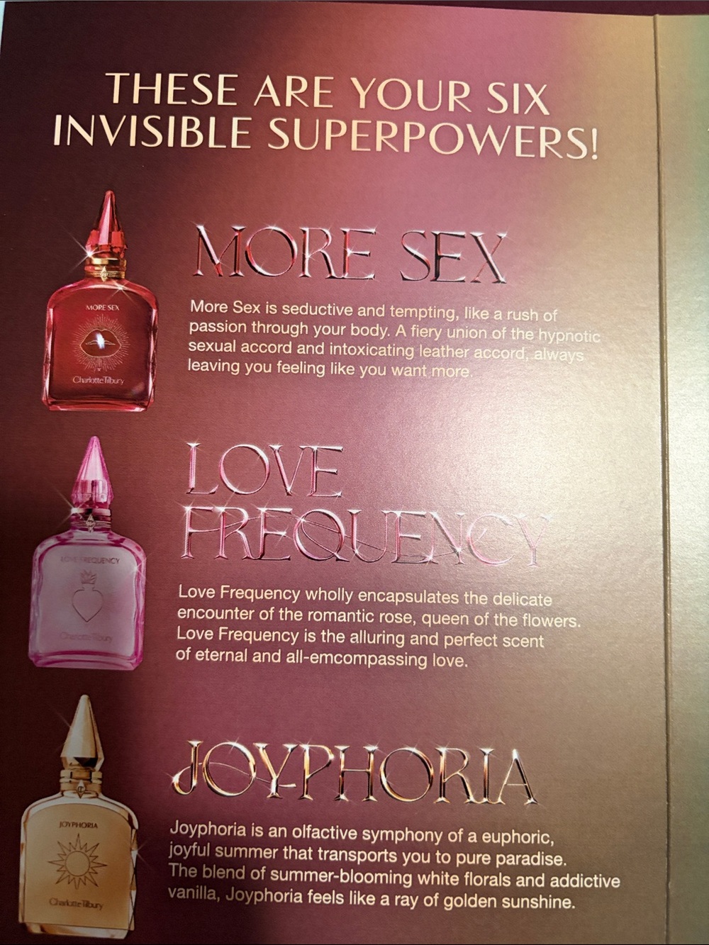 Brand new never used Charlotte Tilbury Collection of Emotions perfumes 50$ - Picture 7 of 10